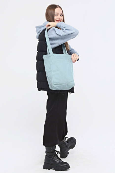 Zoozie Bags Bolso Tote de Gabardina Azul Zoozie Bags Bolso Tote de Gabardina Azul